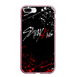 Чехол для iPhone 7Plus/8 Plus матовый Stray kids на спине брызги красок