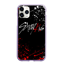 Чехол для iPhone 11 Pro матовый Stray kids на спине брызги красок