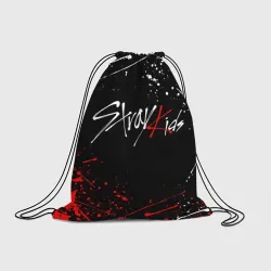 Рюкзак-мешок 3D Stray kids на спине брызги красок