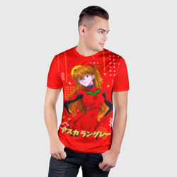 Мужская футболка 3D Slim Аска Лэнгли Сорью Evangelion - фото 2