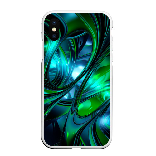 Чехол для iPhone XS Max матовый Изумрудное настроение, цвет белый