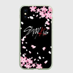 Чехол для iPhone XS Max матовый Stray kids сакура k-POP