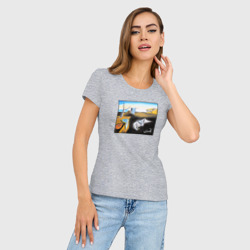 Женская футболка хлопок Slim Сальвадор Дали "Постоянство памяти" - фото 2