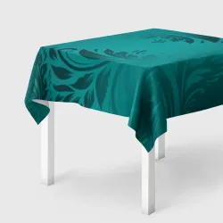 Скатерть 3D Малахитовые листья