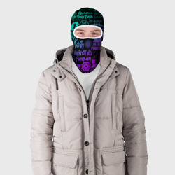 Балаклава 3D Логотипы рок групп неон rock neon - фото 2