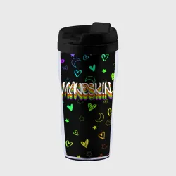 Термокружка-непроливайка Maneskin узор цветной