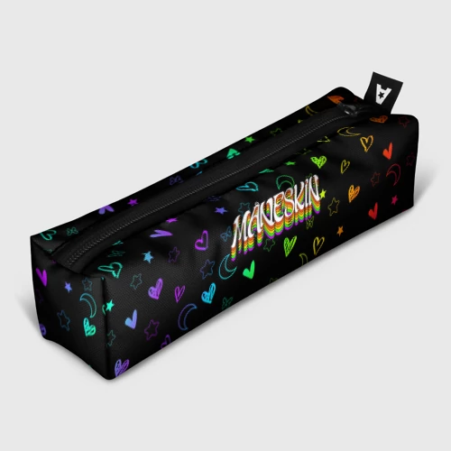 Пенал школьный 3D Maneskin узор цветной