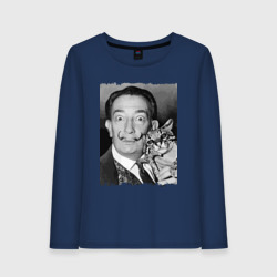 Женский лонгслив хлопок Salvador Dali & nice cat