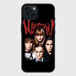 Чехол силиконовый для Apple iPhone 15 матовый Maneskin обложка Манескин рок группа