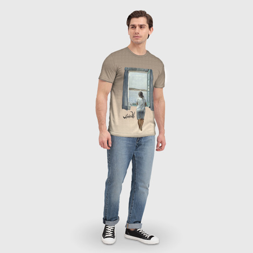 Мужская футболка 3D Сальвадор Дали "Девушка у окна", цвет 3D печать - фото 5