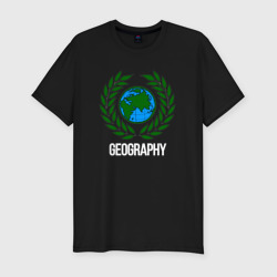 География! – Мужская футболка хлопок Slim с принтом купить