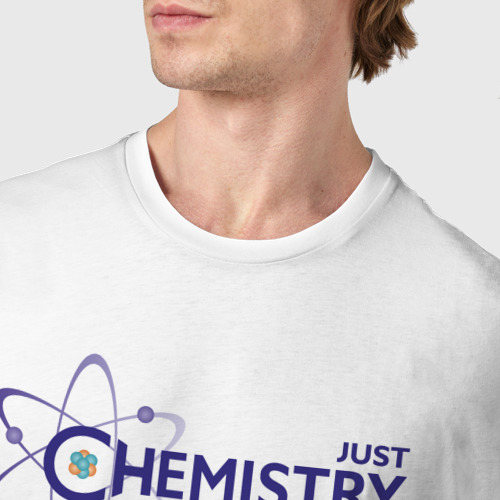 Мужская футболка хлопок с принтом Химия - будущее человечества, фото #4