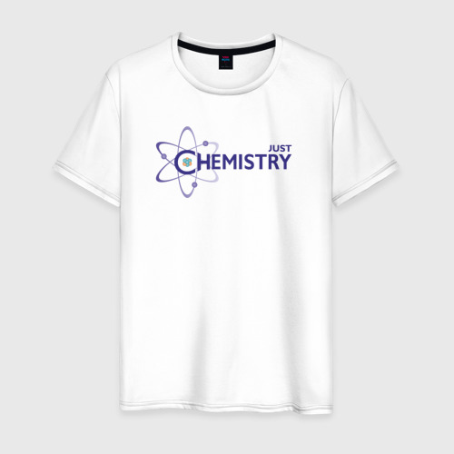 Мужская футболка хлопок с принтом Химия - будущее человечества, вид спереди #2