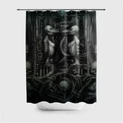Штора 3D для ванной Giger's worlds Миры Ганса Гигера