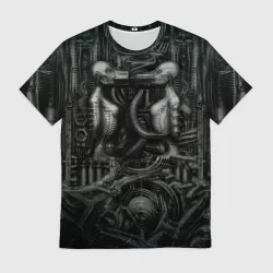 Мужская футболка 3D Giger's worlds Миры Ганса Гигера