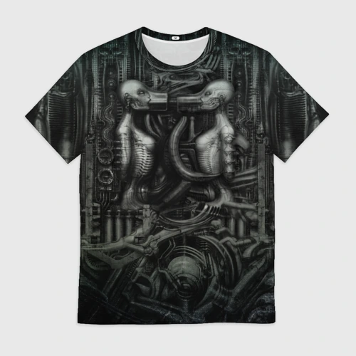 Мужская футболка 3D Giger's worlds Миры Ганса Гигера