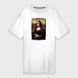 Платье-футболка хлопок Молчаливая Мона Лиза