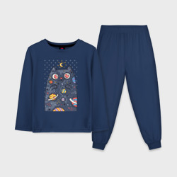 Детская пижама с лонгсливом хлопок Лунный КотЭ