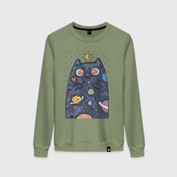 Женский свитшот хлопок Лунный КотЭ