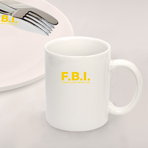 Набор: тарелка + кружка FBI Женского тела инспектор - фото 2