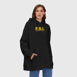 Худи SuperOversize хлопок FBI Женского тела инспектор - фото 2