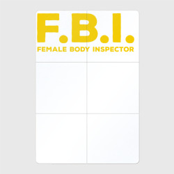 Магнитный плакат 2Х3 FBI Женского тела инспектор