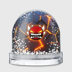 Игрушка Снежный шар Geometry Dash 3D плиты, трещины геометрия