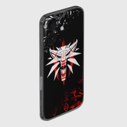 Чехол для iPhone 16 силиконовый с защитой камеры Символ Ведьмака: волк logobombing - фото 2