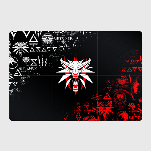Магнитный плакат 3x2 с принтом Символ Ведьмака: волк logobombing, вид спереди №1