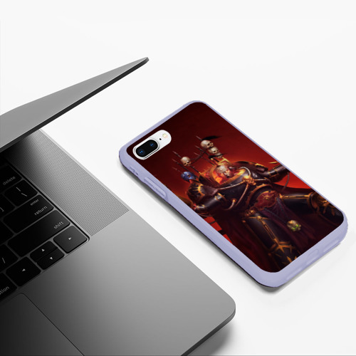 Чехол для iPhone 7Plus/8 Plus матовый Капитан роты Хаоса, цвет светло-сиреневый - фото 5