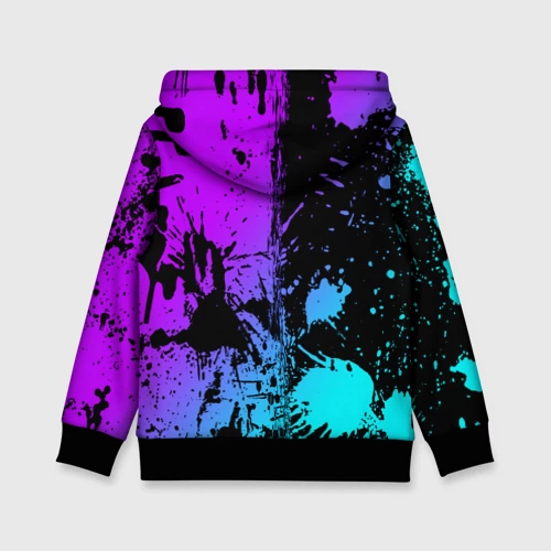 Детская толстовка 3D Geometry Dash neon levels smile - фото 2