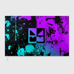 Флаг 3D Geometry Dash neon levels smile