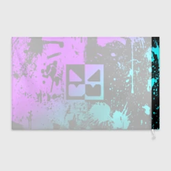 Флаг 3D Geometry Dash neon levels smile - фото 2