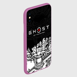 Чехол для iPhone XS Max матовый Ghost of Tsushima dragon на спине - фото 2