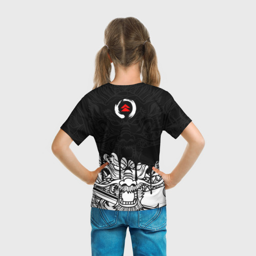 Детская футболка 3D Ghost of Tsushima dragon на спине, цвет 3D печать - фото 6