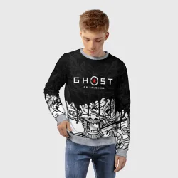 Детский свитшот 3D Ghost of Tsushima dragon на спине - фото 2