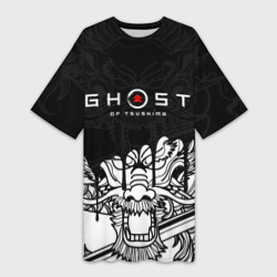Платье-футболка 3D Ghost of Tsushima dragon на спине