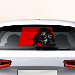 Наклейка на авто на заднее стекло Чёрный десантник