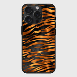 Чехол силиконовый для Apple iPhone 15 Pro матовый В шкуре тигра