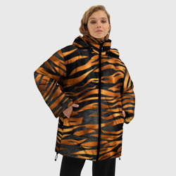Женская зимняя куртка Oversize В шкуре тигра - фото 2
