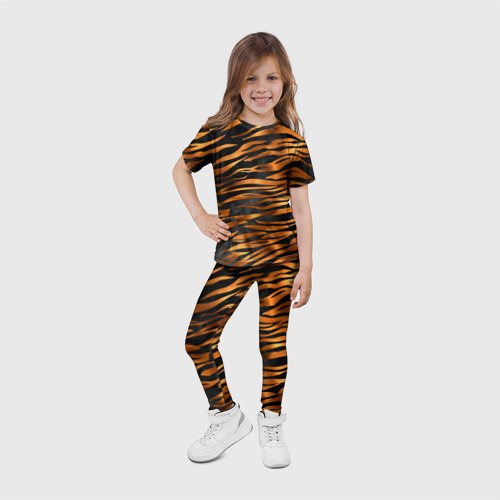 Детские леггинсы 3D В шкуре тигра, цвет 3D печать - фото 6