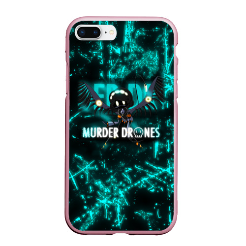 Чехол для iPhone 7Plus/8 Plus матовый Murder Drones - Дроны убийцы - Serial Designation v, цвет розовый