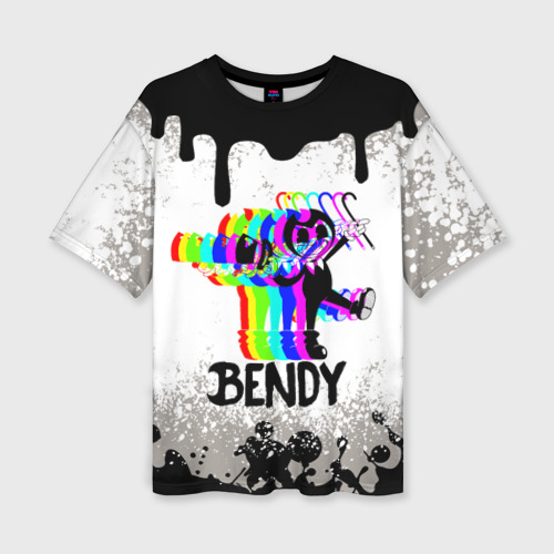 Женская футболка oversize 3D The dancer Bendy and the ink machine, цвет 3D печать