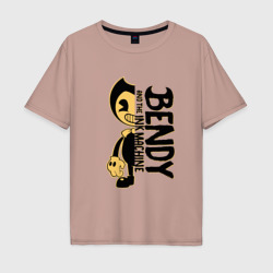 Мужская футболка хлопок Oversize Half bendy and logo