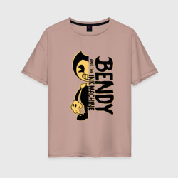 Женская футболка хлопок Oversize Half bendy and logo