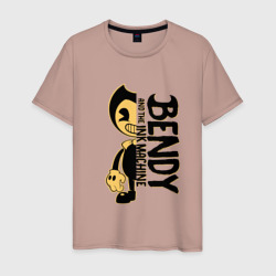 Мужская футболка хлопок Half bendy and logo
