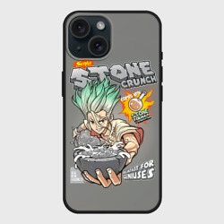 Чехол силиконовый для Apple iPhone 15 матовый Senkuu stone crunch