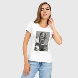 Женская футболка хлопок Slim Salvador Dali and cross - фото 2
