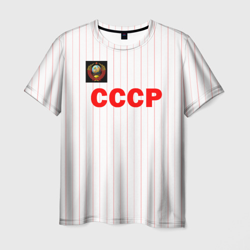 Мужская футболка с принтом Сборная СССР по футболу'82, вид спереди №1
