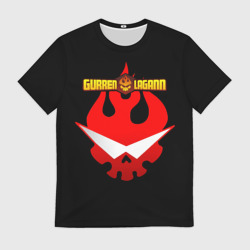Мужская футболка 3D Логотип Гуррен - Лаганн